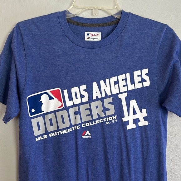 Majestic men authentic MLB Los Angeles Dodgers ringspun cotton tshirt - Picture 4 of 9